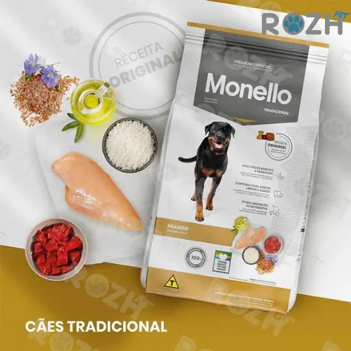 snuzgrqvdpkcawlpbjez غذای خشک سگ مونلو تردشینال نژاد بزرگ طعم مرغ وزن 15کیلوگرم - Image 1